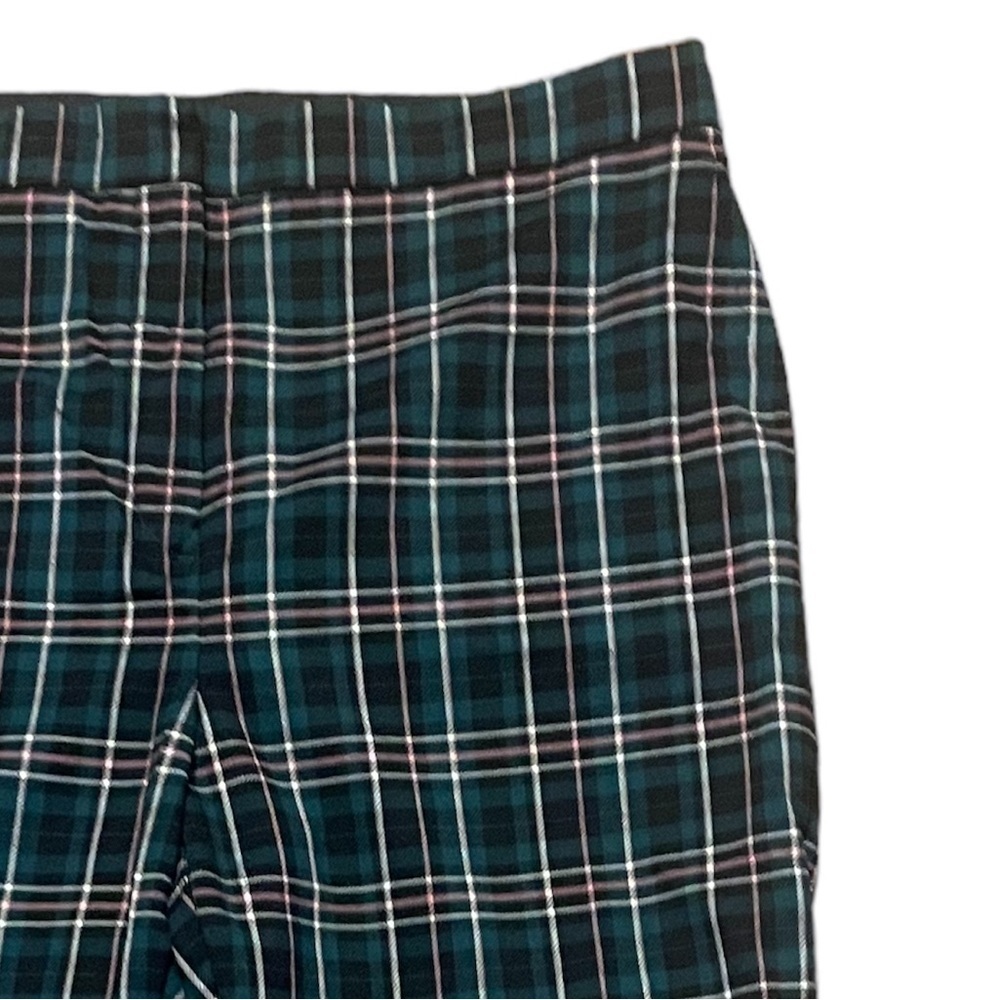 Ann Taylor Teal and Black Plaid Cropped Pants - Picture 2 of 9
